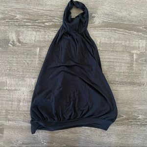 Black Backless Halter